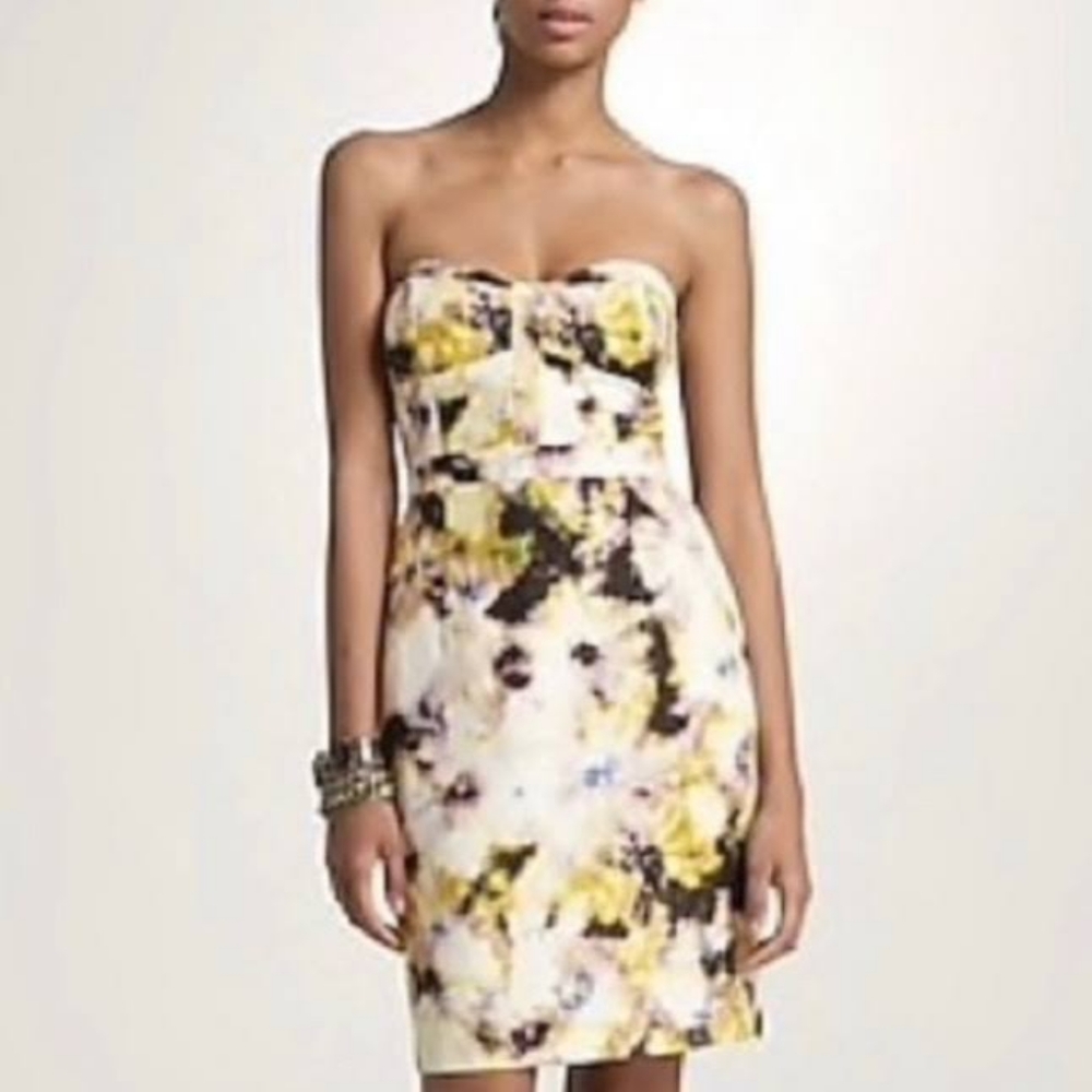 J Crew strapless floral dress